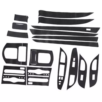 3d-панель из углеродного волокна для автомобильной внутренней консоли, крышка для управления окошком, отделка, комплект наклеек для панели передач, подходит для Infiniti G35 2007 LHD