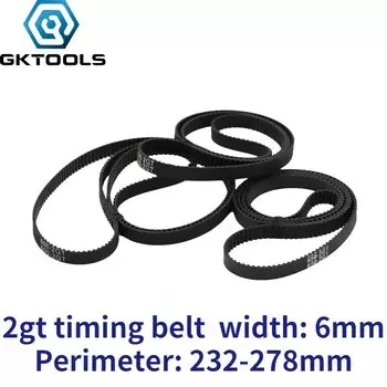 3D-принтер GKTOOLS C-12, GT2 6 мм с замкнутым контуром, резиновый ремешок ГРМ 2GT, длина 550 570 586 600 606 610 616 630 640 мм