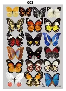 3D разноцветные ПВХ бабочки настенные наклейки HonC