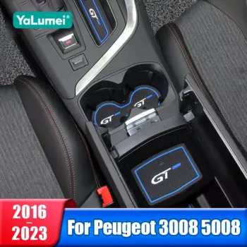 3D резиновый автомобильный противоскользящий коврик для ворот для Peugeot 3008 5008 GT 2016 2017 2018 2019 2020 2021 2022 2023, гибридные аксессуары