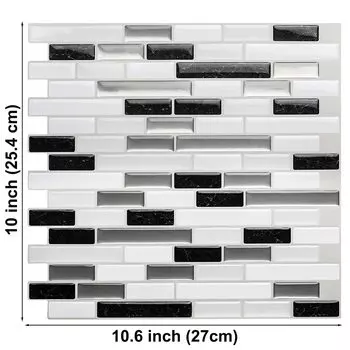 3D Самоклеящаяся Мозаичная Плитка Vividtiles Серый