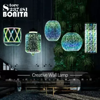 zxjien 3D стеклянная подвесная лампа "фейерверк"