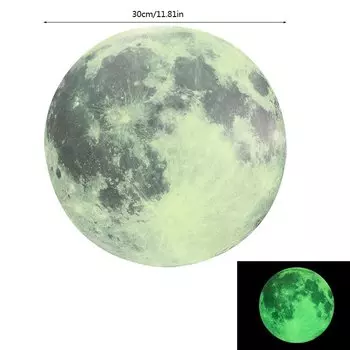 3D светящаяся наклейка на стену луна xunyihappy