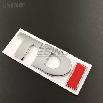 3D TDI Turbo прямая инъекция Автомобильный багажник из цинкового сплава эмблема заднего корпуса Аксессуары для задней двери клейкий значок для Volkawagen