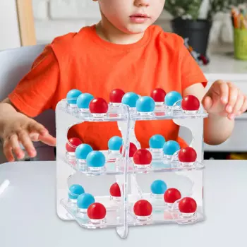 3D Tic TAC Toe Party Favor Крытая игра Новинка Портативная интерактивная игрушка для родителей и детей Игрушка-головоломка для детей Взрослые Девочки Мальчики