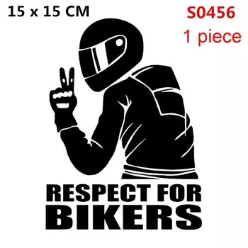 3D уважение велосипедистов Водонепроницаемый Светоотражающие Байкерская мотоциклетная авто аксессуары Стикеры наклейка Забавный винил JDM на стайлинга автомобилей