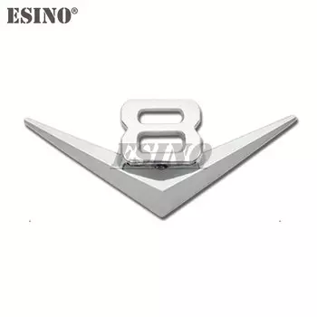 3D V6 V8 образец, автомобильный металлический сплав, крыло багажника, клейкий значок, задняя дверь, Displaceme Эмблема Для Volkswagen Touareg Phaeton