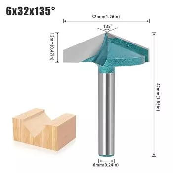 3D V-образная фреза RCT 6 мм