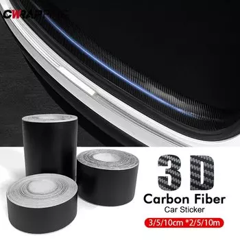 3D Виниловая Наклейка Из Углеродного Волокна Для Автомобиля, Самоклеящаяся Защитная Пленка, Устойчивая К Царапинам