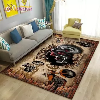 3D винтажный ковер для мотоцикла LOUSIDREAM