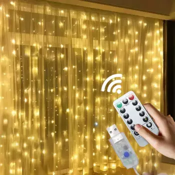 WPOSTAR светодиодная гирлянда-занавес теплый/холодный белый/разноцветный