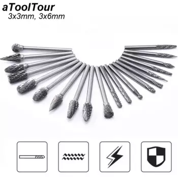 Фреза из карбида вольфрама, 3 мм и 6 мм