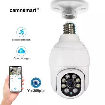 3mp лампочка E27 разъем Ip-камеры Wifi Ptz 360 наружная Домашняя безопасность видеонаблюдение поддержка Alexa уведомления об аварийной сигнализации Ycc365