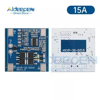3S 12V 15A/20A/25A/30A литий-ионная батарея BMS 18650, плата защиты зарядного устройства с балансом и контролем температуры