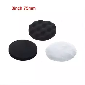 3шт Комплект автомобильных полировальных накладок Шерстяные полировальные накладки 3-6-дюймовый автоматический пенопластовый буфер-полировщик для шлифовки, мойки, вощения, вытирания пыли автомобиля