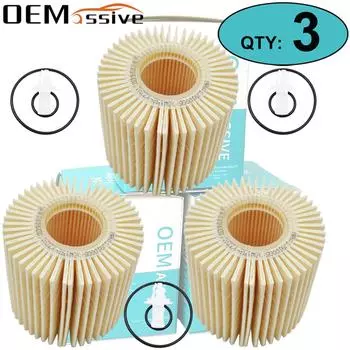 3X масляный фильтр для Toyota Venza AV10 1AR-FE 2672CC 2.7L 2GR-FE 3456CC 3.5L 2009-2015 Subaru Trezia 1ND-TV 1364CC 1.4L 2011-2016