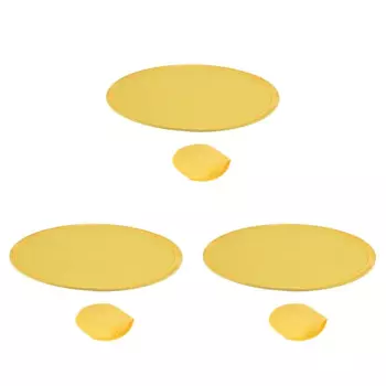 3X складной Круглый Вентилятор-желтый