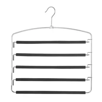 3x вешалки для брюк, 5 слоев, металлические накидки, Волшебные вешалки, нескользящая подкладка из пенопласта, свободный кронштейн, компактная Вешалка CNIM Hot
