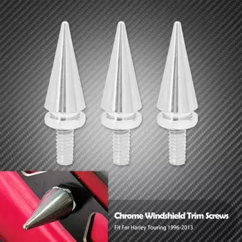3xВинты для отделки лобового стекла мотоцикла, черные/хромированные/красные/синие/золотые болты для Harley Touring Electra Street Glide 96-2013