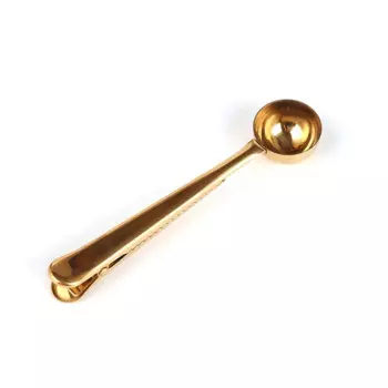 400 шт./лот Золотая кофейная ложка из нержавеющей стали, многофункциональный зажим для упаковки, зернистая кофейная ложка, инструменты для напитков