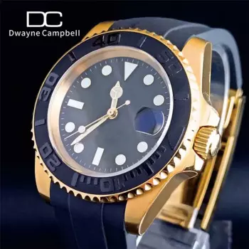 40,5 мм автоматические механические мужские часы для дайвинга NH36 с керамическим ободком водонепроницаемые наручные часы с сапфиром GMT чехол ремешок 20 мм