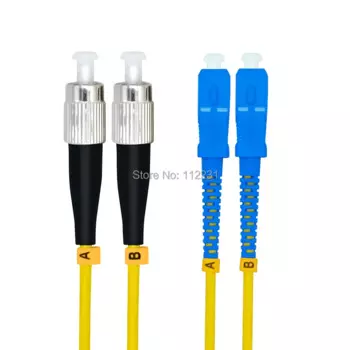 40 метров SC в FC одномодовый дуплексный оптоволоконный кабель для патч-корда, SC/PC-FC/PC, 3,0 мм, 9/125, SC-FC 40 м