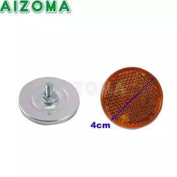 40 мм круглый болт-отражатель, светоотражающая предупреждающая пластина, наклейки, лист знака, универсальный для мотоциклов, квадроциклов, велосипедов, скутеров