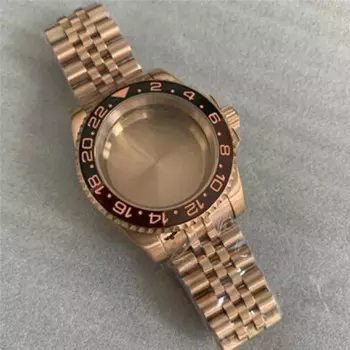 40 мм Роза SUB чехол юбилейный браслет классический двухцветный 38 мм SUB/ GMT Безель сапфировое стекло для NH35/ NH36 движение