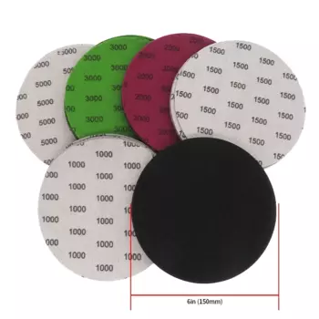 40 шт., 6 дюймов, влажный и сухой шлифовальный диск, наждачная бумага с крючком и петлей, 150 мм, с интерфейсной накладкой для шлифовальной машины, полировки, полировки