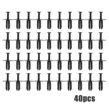 40 шт. клипса для автомобильного крепления, фиксатор для кузова автомобиля, заклепки бампера, фиксатор дверной отделки, панели, комплект креплений, автомобильные аксессуары