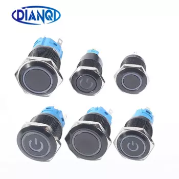 40 шт., кнопки с кольцевой светильник пой, 16/19 мм, 220 В, 12 В