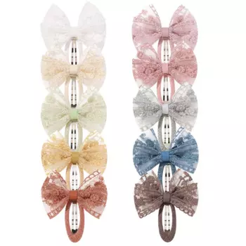 40 шт./партия, заколки для волос с вышивкой, 2,5 дюйма