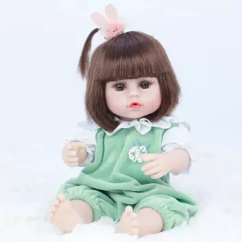40 см, Детская кукла реборн, игрушка, тканевое тело, набивное реалистичное детское с жирафом, малыш, подарок на день рождения и Рождество