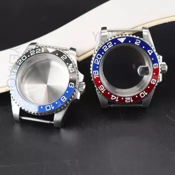 40mm Men's Watch Case 316L Stainless Steel For GMT Seiko NH35 NH36 NH38 Miyota 8215 ETA2824 Movement 28.5mm Dial 120clicks Bezel