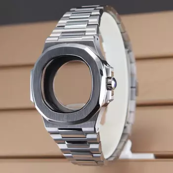 40mm Men's Watch Case Bracelet Parts 316L Stainless Steel For Seiko NH34 NH35 NH36 NH38 4R36 Movement 30.8mm Dial Mod Nautilus