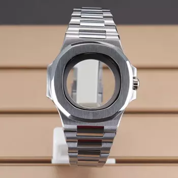 40mm Men's Watch Case Bracelet Wristband Parts 316L Stainless Steels For Seiko NH34 NH35 NH36 NH38 Movement 30.8mm Dial Nautilus