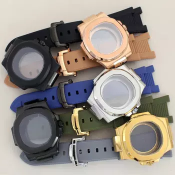 40mm NH35 Case Men's Watch Accessories Sapphire Glass For Nautilus Seiko nh34 nh36 nh38/35 Movement 30.8mm Dial Rubber Bracelet