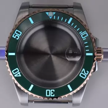 40mm SUB Watch Case C3 Luminous Ceramic Bezel For Seiko NH35 NH36 NH38 Miyota 8215 ETA2824 Movement 28.5mm Dial 10ATM Waterproof