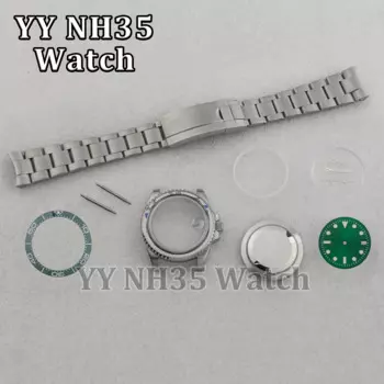 40mm Watch Case NH35 Case for SUB GMT Watch Mod Parts Repair Tool Watch Case+ Strap+Hands+Dial fit NH35/NH36 Automatic Movement