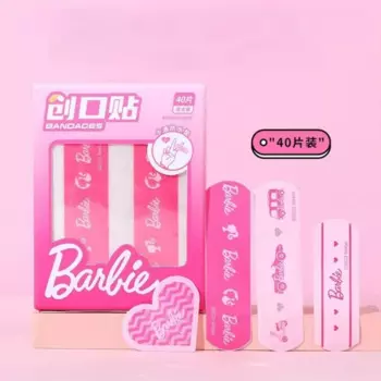 40Pcs Anime Miniso Barbie Plasters Bandaids Waterproof Adhesive Wound Sticker Hello Kitty Bandages Emergency Kit Girls Stickers