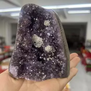 416 г 9,5 см натуральный уругвай мечта аметист кальцит кварцевый кристалл