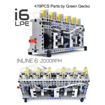 419 шт., детали, строительные блоки, 6 цилиндров