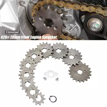 420 Chain Motorcycle Pit Dirt Bike ATV Go kart Quad 10 11 12 13 14 15 16 17 18 19T 20MM Front Engine Sprocket Cog For 50-125cc