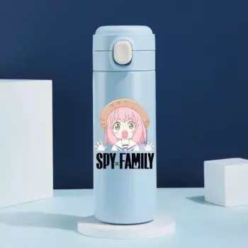 420 ML Anime SPYFAMILY Kawaii Cartoon 304 Stainless Steel Student Water Cup Anya Printing Pea Thermos Cup Birthday Gifts