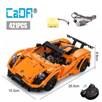 421 шт., Детский конструктор «гоночный автомобиль»