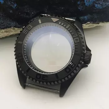42 мм, черный ремешок для часов, модель, ремешок для часов Seiko NH35/36, с сапфировым стеклом, Керамическая рамка, запчасти для часов Seiko