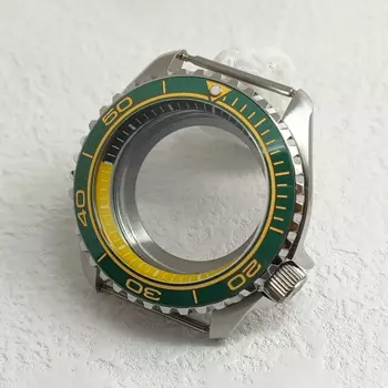 42 мм Seiko SKX007 часы корпус купол сапфировое стекло корпус Fit NH35 NH36 4R механизм с безель вставка мужчины часы ремонт частей
