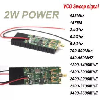 433 МГц ~ 5,8 ГБ VCO RF Генератор 2 Вт Усилитель мощности Радиосвязь 915 МГц 1,5 ГГц 2,4 ГГц WIFI Bluetooth LORA Дрон Рация