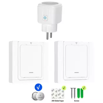 433 мгц радиочастотный беспроводной пульт дистанционного управления умный фотоэлектрический выключатель розетки 220 в 230 В 16 А штепсельная Вилка для бытовой техники