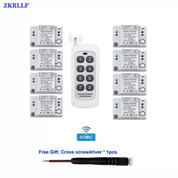 433 МГц высокомощный беспроводной пульт дистанционного управления Переключатель переменного тока 220 В в 10 А беспроводной пульт дистанционного управления Передатчик для светильник Ки 2201-10A